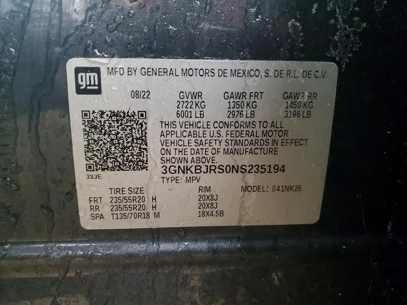 2022 CHEVROLET BLAZER 3LT  