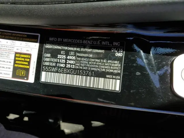 2016 MERCEDES-BENZ C 450 4MATIC AMG  