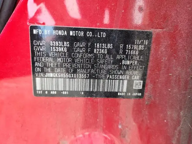 2016 HONDA FIT LX