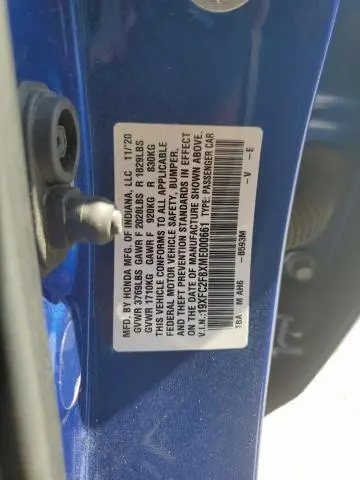 2021 HONDA CIVIC SPORT  
