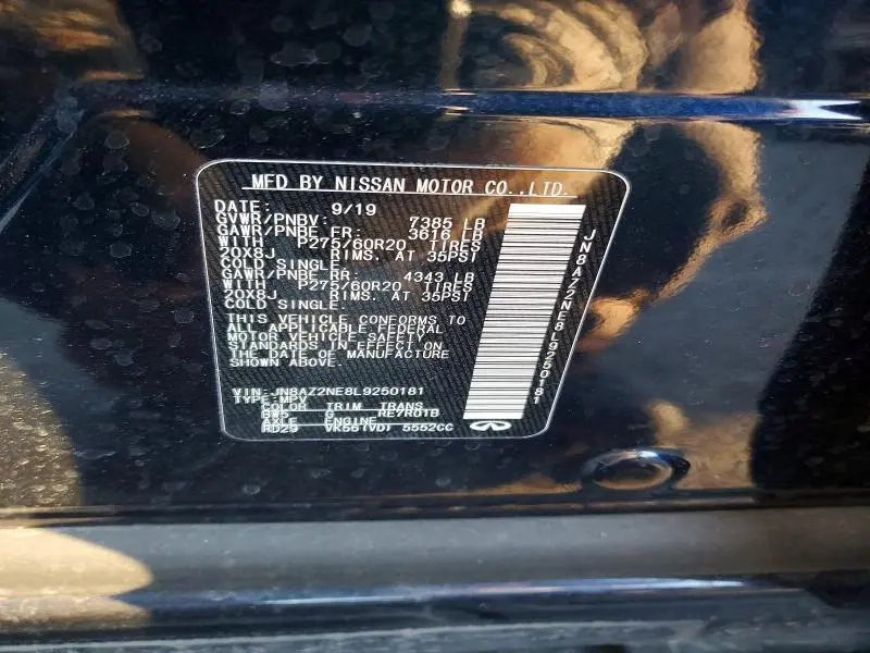 2020 INFINITI QX80 LUXE  