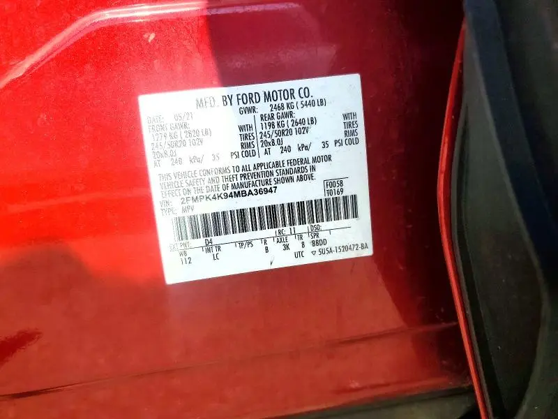 2021 FORD EDGE TITANIUM  