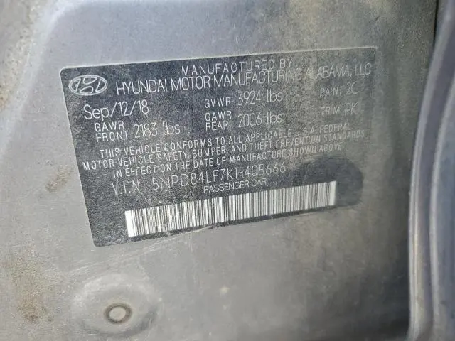 2019 HYUNDAI ELANTRA SEL  