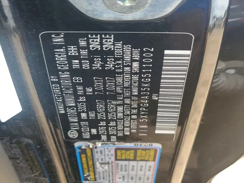 2019 KIA SORENTO LX  