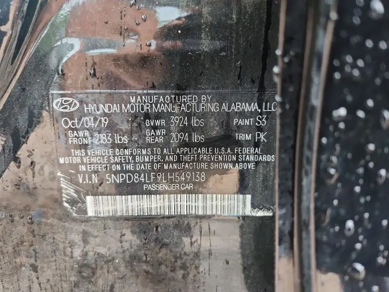 2020 HYUNDAI ELANTRA SEL  