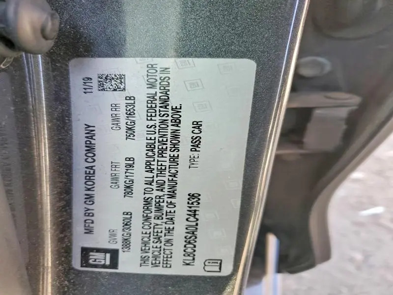 2020 CHEVROLET SPARK 1LT  