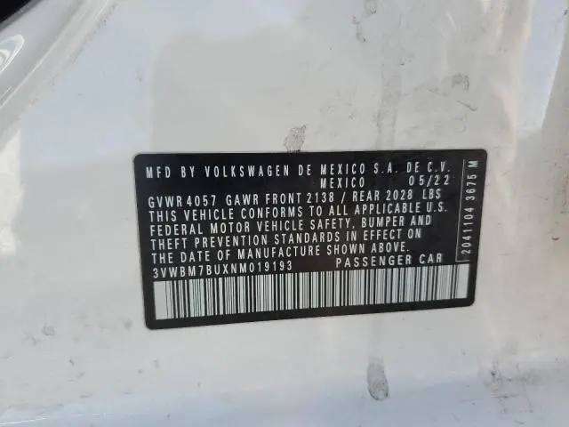 2022 VOLKSWAGEN JETTA SPORT  