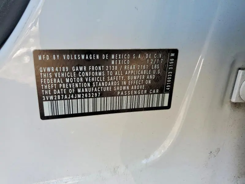 2018 VOLKSWAGEN JETTA S  