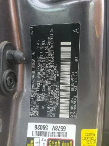 2013 TOYOTA SIENNA XLE  