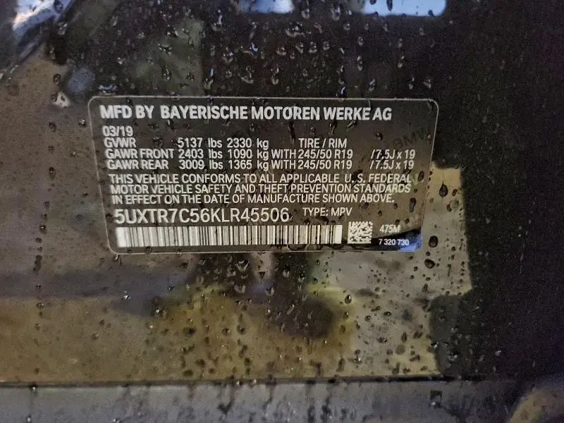 2019 BMW X3 SDRIVE30I  