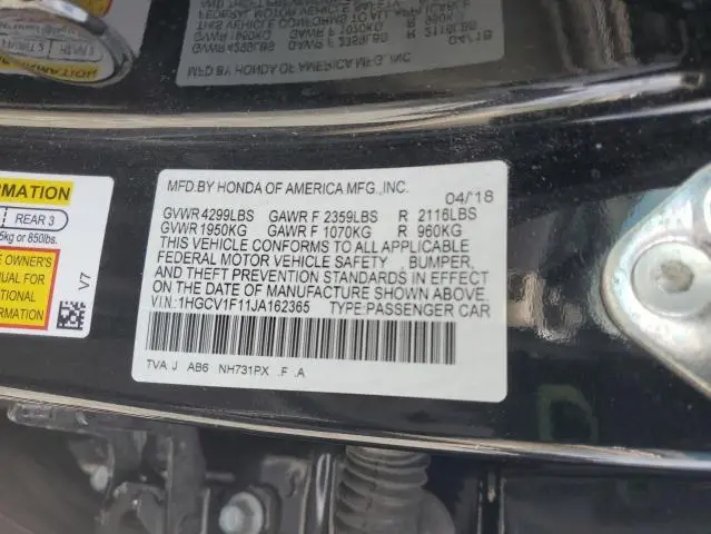 2018 HONDA ACCORD LX