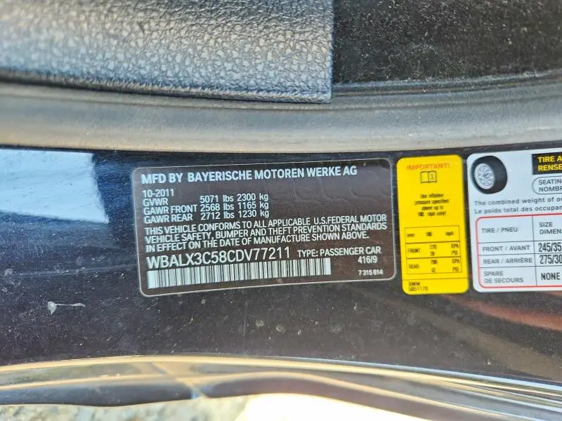 2012 BMW 650 I  