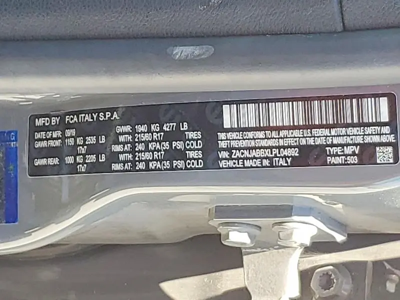 2020 JEEP RENEGADE LATITUDE  