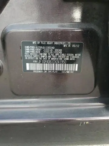 2012 SUBARU IMPREZA PREMIUM  