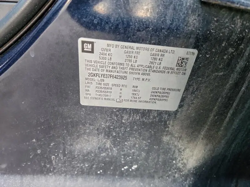 2015 GMC TERRAIN SLT  