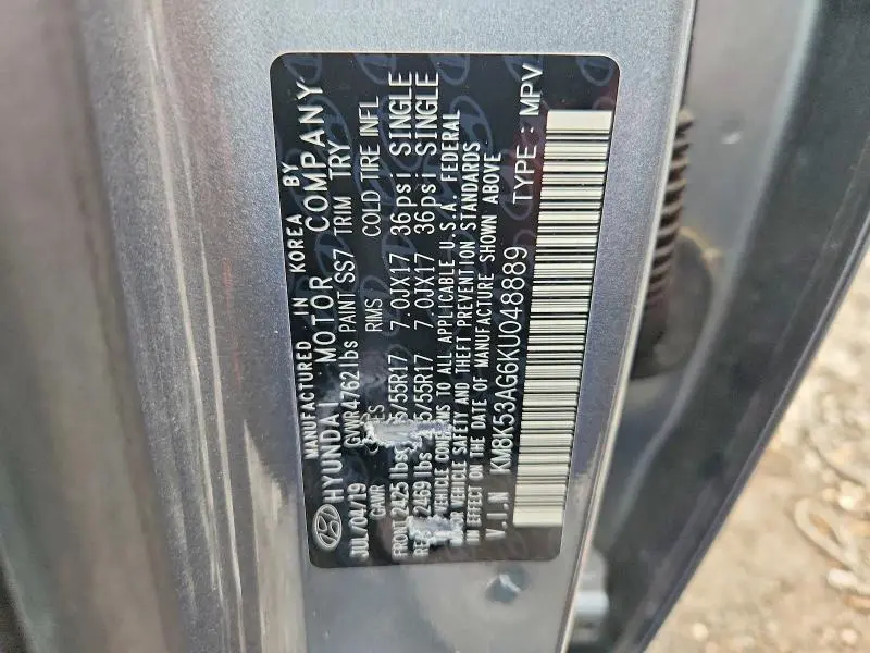 2019 HYUNDAI KONA ULTIMATE  