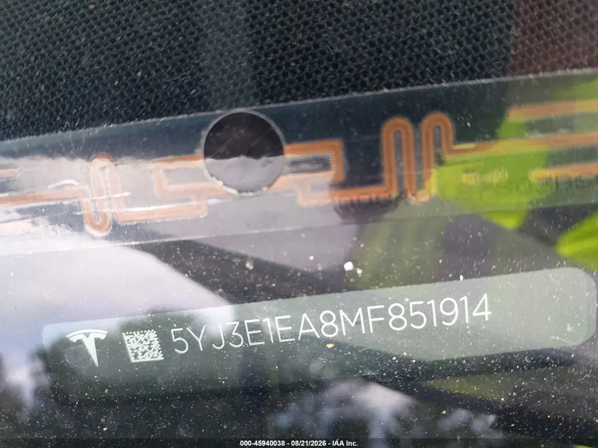 2021 TESLA MODEL 3 STANDARD RANGE PLUS REAR-WHEEL DRIVE