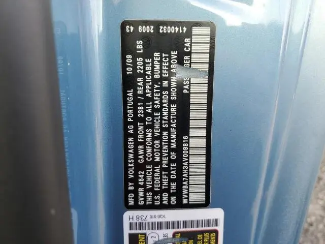 2010 VOLKSWAGEN EOS TURBO  