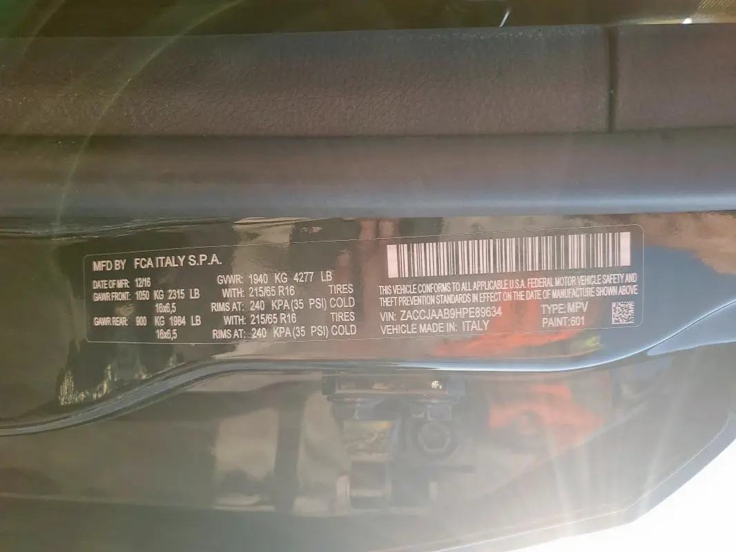 2017 JEEP RENEGADE SPORT  