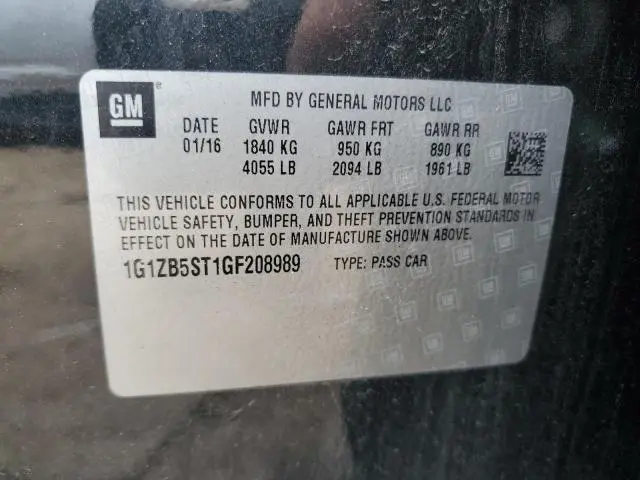 2016 CHEVROLET MALIBU LS  