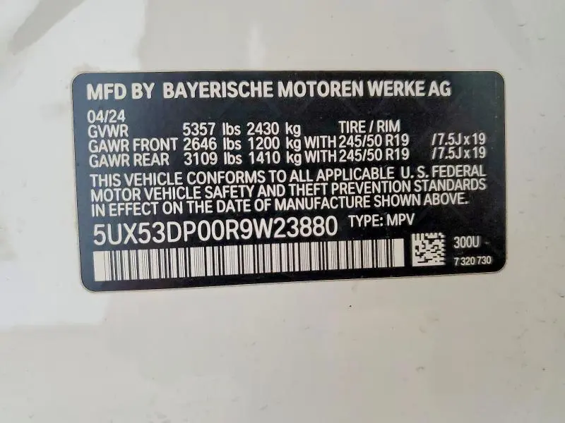 2024 BMW X3 XDRIVE30I  