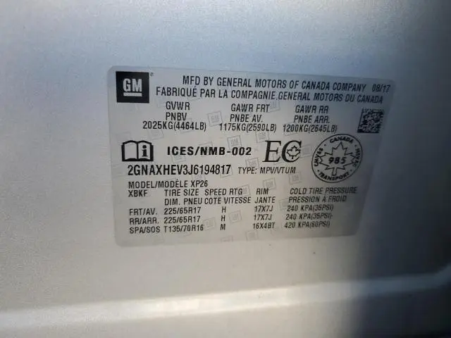 2018 CHEVROLET EQUINOX LS  