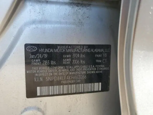 2019 HYUNDAI ELANTRA SEL  