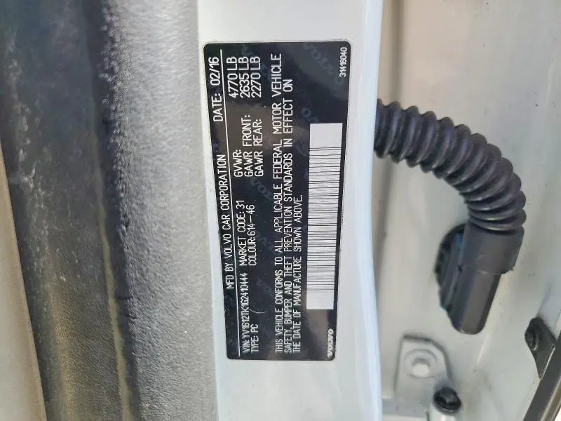 2016 VOLVO S60 PREMIER  