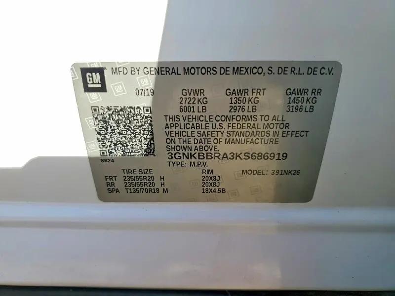 2019 CHEVROLET BLAZER 1LT  