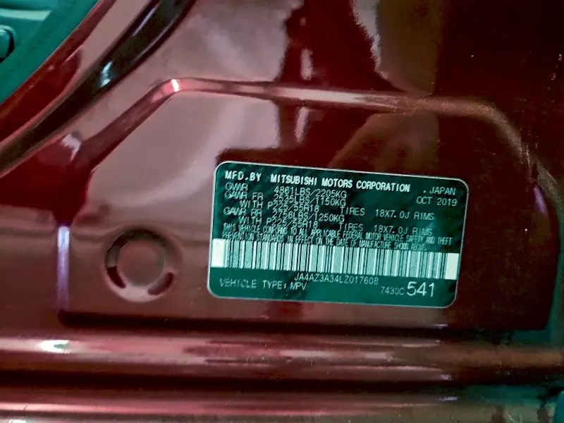 2020 MITSUBISHI OUTLANDER SE  