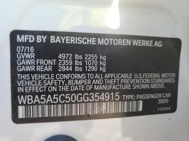 2016 BMW 528 I  