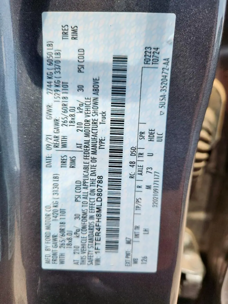 2021 FORD RANGER XL  