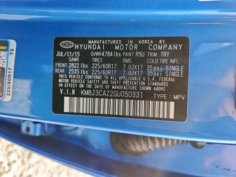 2016 HYUNDAI TUCSON ECO  