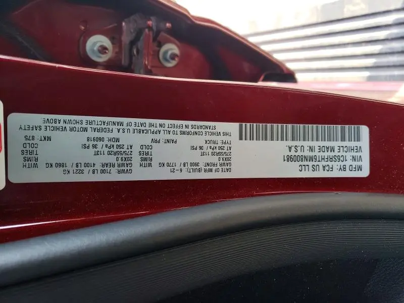 2021 RAM 1500 LIMITED  