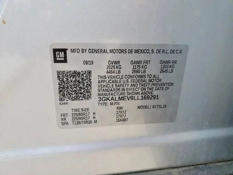 2020 GMC TERRAIN SLE  
