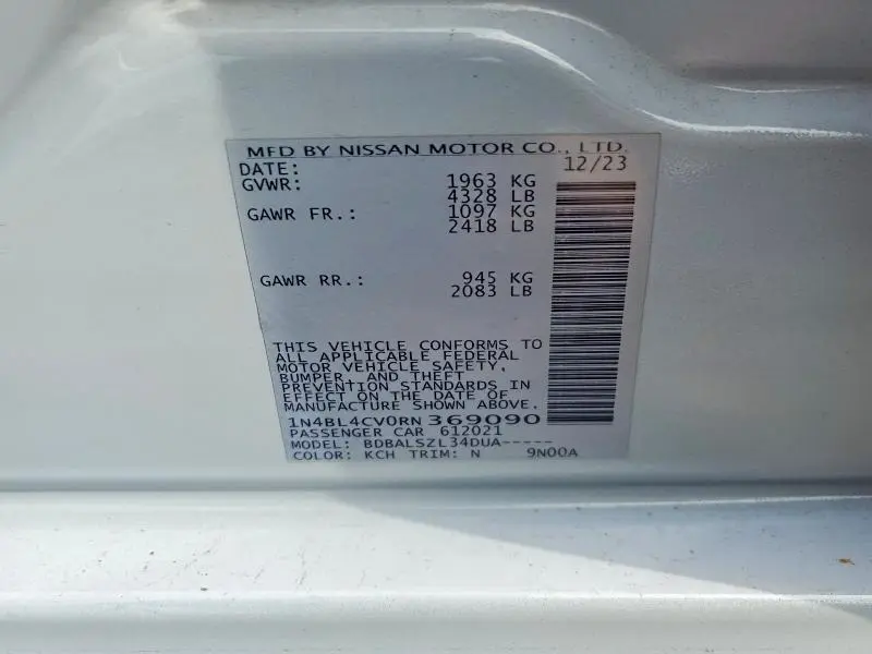 2024 NISSAN ALTIMA SR  