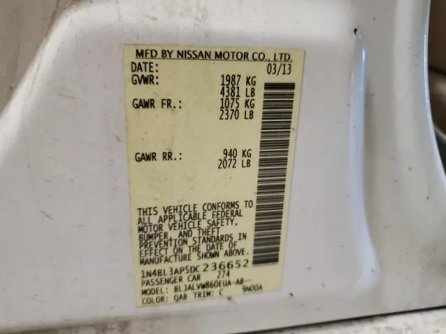 2013 NISSAN ALTIMA 3.5S  