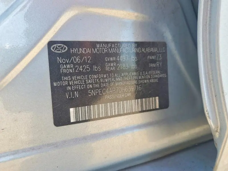 2013 HYUNDAI SONATA SE 2.0T  