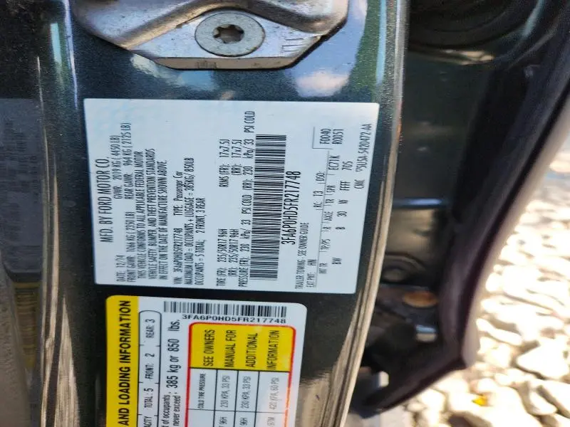2015 FORD FUSION SE  
