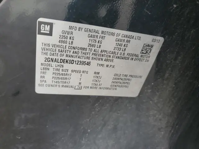 2013 CHEVROLET EQUINOX LT  