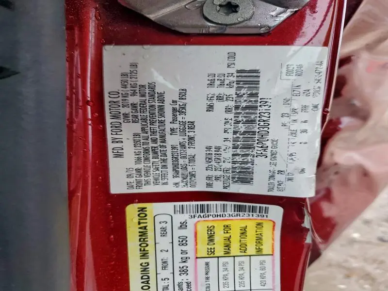 2016 FORD FUSION SE  