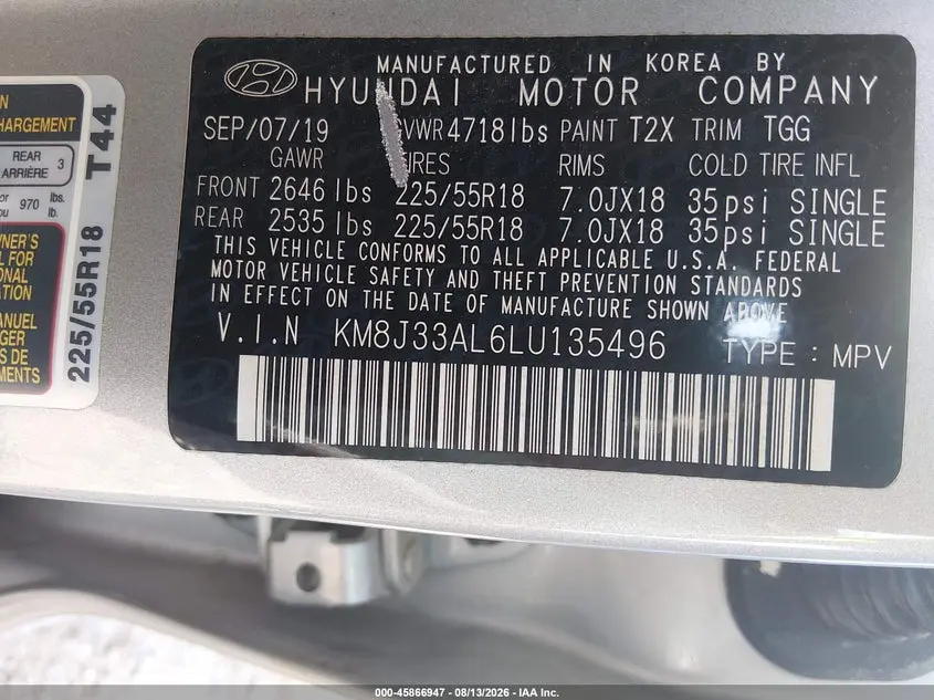 2020 HYUNDAI TUCSON SEL