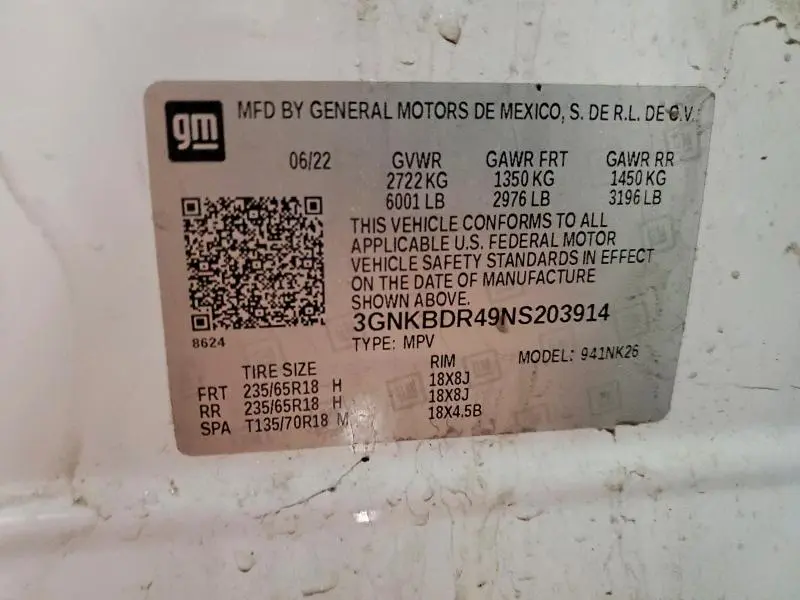 2022 CHEVROLET BLAZER 3LT  