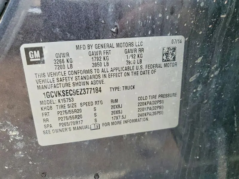 2014 CHEVROLET SILVERADO K1500 LTZ  