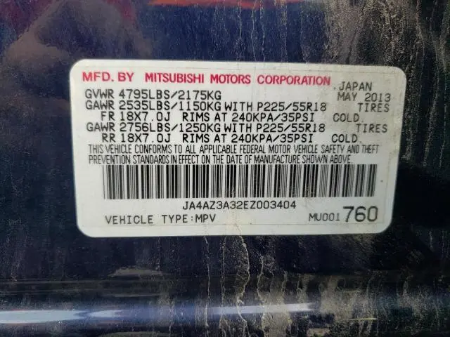 2014 MITSUBISHI OUTLANDER SE  