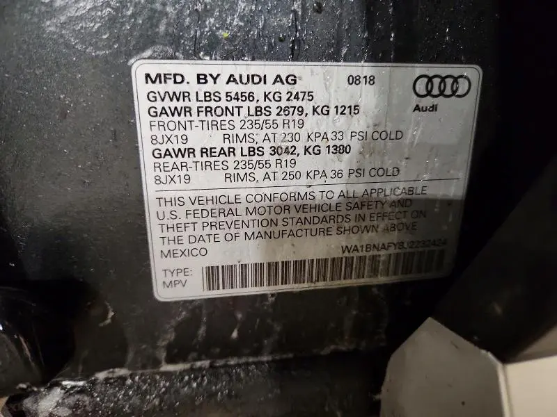 2018 AUDI Q5 PREMIUM PLUS  