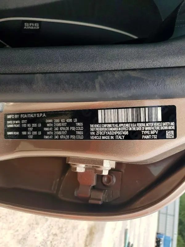 2017 FIAT 500X POP  