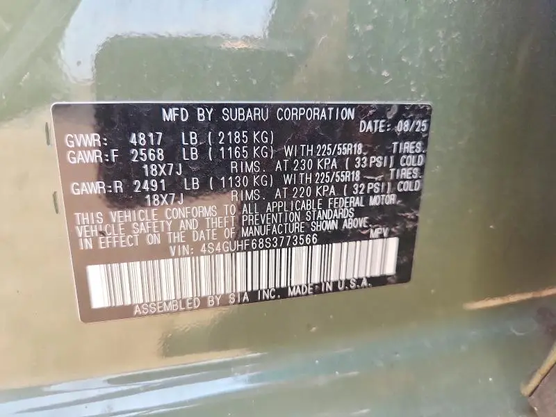 2025 SUBARU CROSSTREK SPORT  