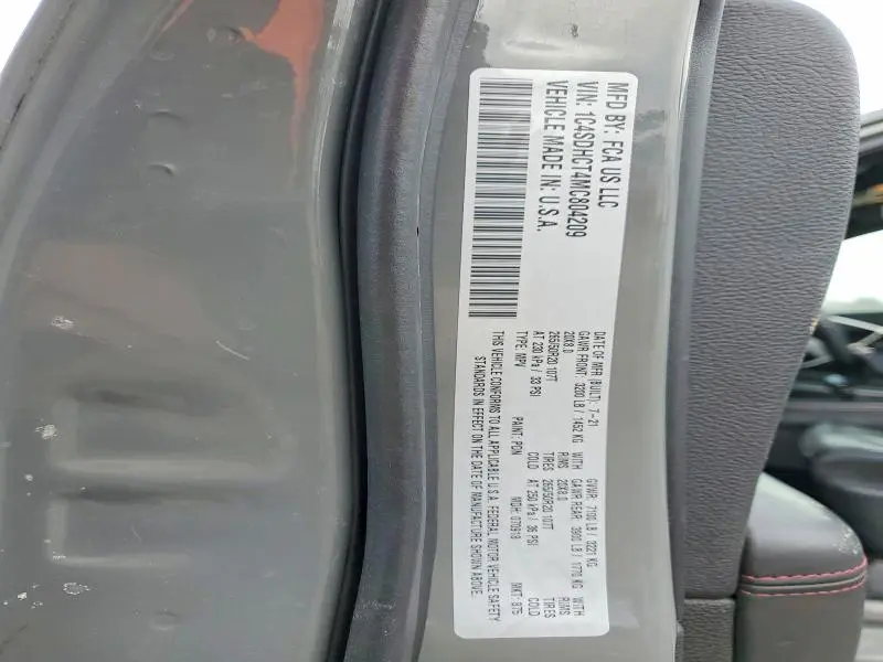 2021 DODGE DURANGO R  
