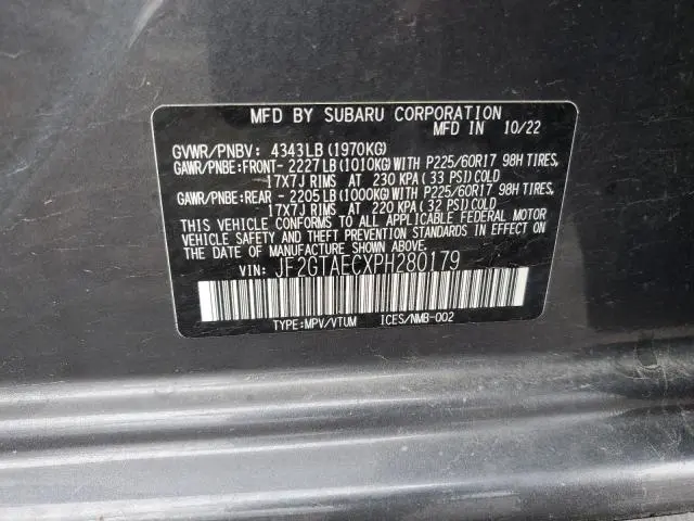 2023 SUBARU CROSSTREK PREMIUM  